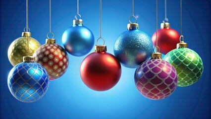 Christmas ornaments with blue background, Christmas, ornaments, blue, background, holiday, festive, decoration