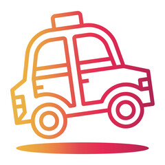 taxi Line Gradient Icon