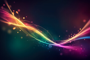 Fototapeta premium abstract background line glow and bokeh background