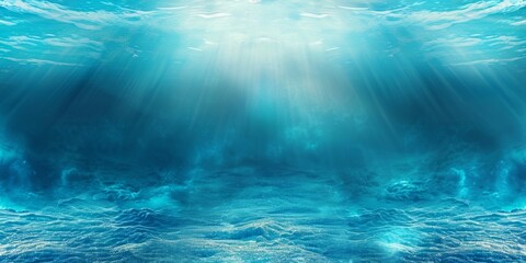 Fototapeta premium Relaxing underwater light effects with soft gradients creating a calming atmosphere in a serene sea backdrop