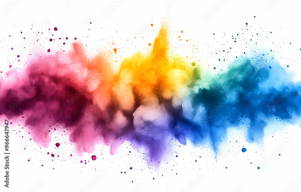 Wall mural vibrant and colorful paint splash creating a beautiful abstract background. perfect for creative des