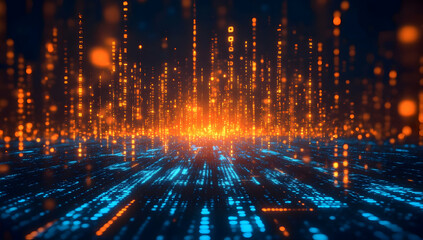 A stunning abstract background featuring glowing particles and light trails, perfect for digital and technology-themed projects.