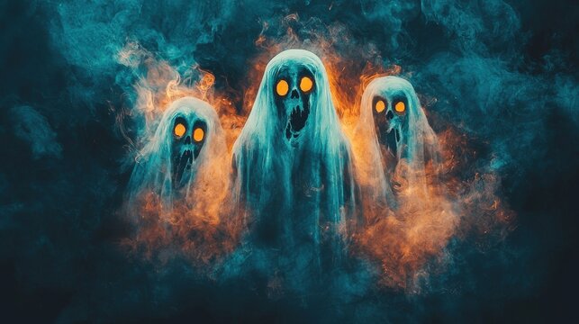 Halloween event planning, DIY spooky games, watercolor ghost theme, party fun, haunted house activities