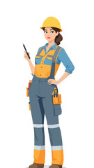 Illustration of woman civil engineer