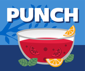 Happy punch day with delicious punch drinks