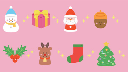 クリスマス　イラストセット