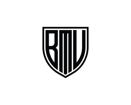 BMU logo design vector template. BMU