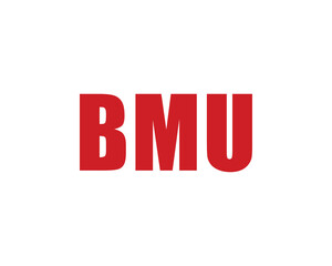 BMU logo design vector template. BMU