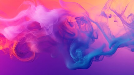 Fototapeta premium Vector halftone smoke effect. Vibrant abstract background. Retro 80's style colors and textures. 