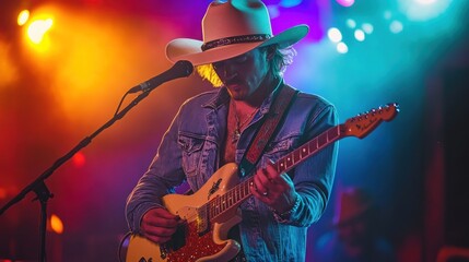 Country Music Guitarist on Stage