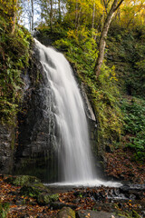 Kumoi No Taki (Kumoi waterfall) in the Oirase stream valley, Aomori, Tohoku, Japan.