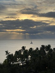 sunset over the sea