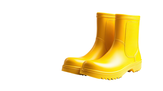 rubber boots on a transparent background