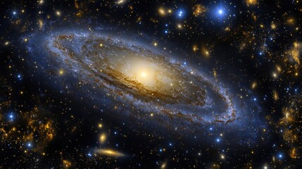 Fototapeta premium Spiral Galaxy in the Vastness of Space