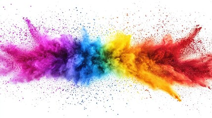 Fototapeta premium Colorful Powder Burst Explosion of Abstract Digital Art Design Background
