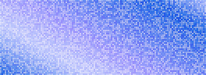 Sparkling blue disco party pattern background. Iridescent sequin mosaic texture. Abstract shining halftone wallpaper. Pop up comic glowing glitter backdrop. Retro vector design template