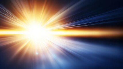 Obraz premium A bright light is shining on a blue and orange background