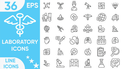 Laboratory line icon vector and Illustrator
