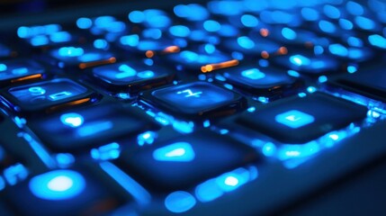 Blue Backlit Keyboard