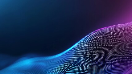 A blue and purple wave with a lot of dots