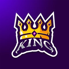 King Crown Logo for Team Sports and  Gaming 