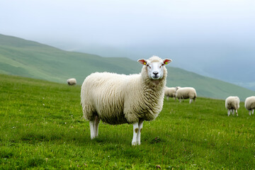 Obraz premium Sheep in a pasture 