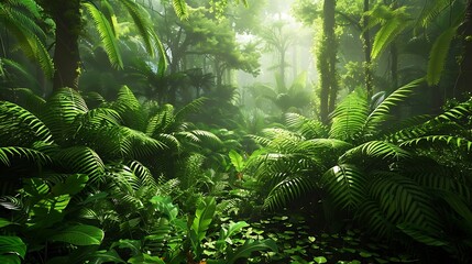 Tropical Amazon Rainforest Deep Lush Greenery Nature Environment Landscape