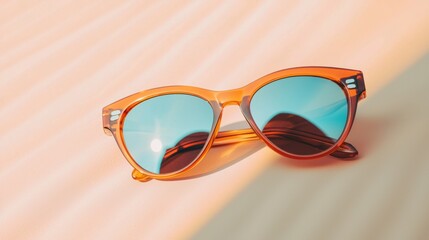 Vibrant Retro Sunglasses with Teal and Orange Frames