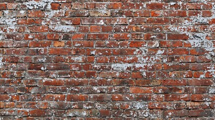 Naklejka premium Aged Grungy Brick Wall Texture with Vintage Rustic Weathered Surface for Background