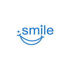 Smile icon vector happy fun logo orthodontic surgery dentistry design vector