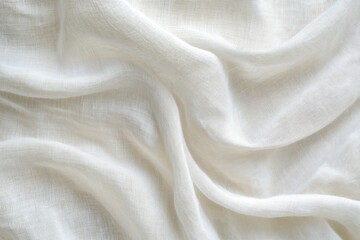 Obraz premium white background of natural cloth texture, linen fabric , ai