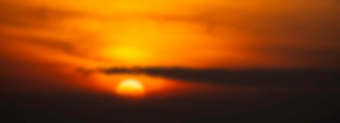 Beautiful sunrise or sunset at sea, Horizon over the water.