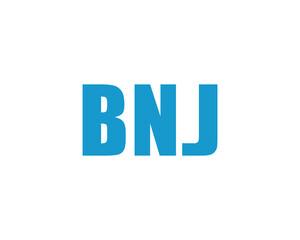 BNJ Logo design vector template. BNJ