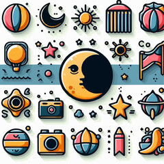 Obraz premium set of icons for design