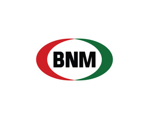 BNM logo design vector template. BNM