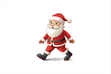 Santa Claus Clip Art Vectors & Illustrations set.  lighting Santa clip art. Santa vector. Red christmas sleigh with santa claus vector illustration.