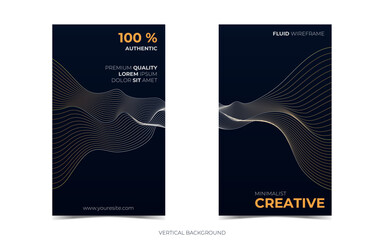 VERTICAL BACKGROUND 6 WITH ABSTRACT FLUID LIGHT WIREFRAME ILLUSTRATION AND CAN USE FOR ANY PURPOSES BOTH DIGITAL OR PRINT