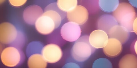 Fototapeta premium Blurred bokeh lights in shades of pink, purple, and yellow