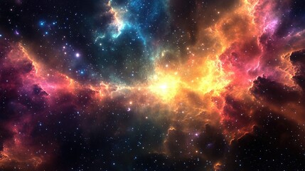 Obraz premium Gleaming cosmic aura backgrounds