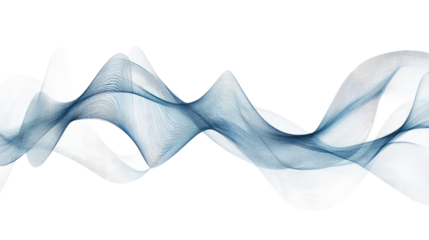 Multicolored waveform on a transparent background