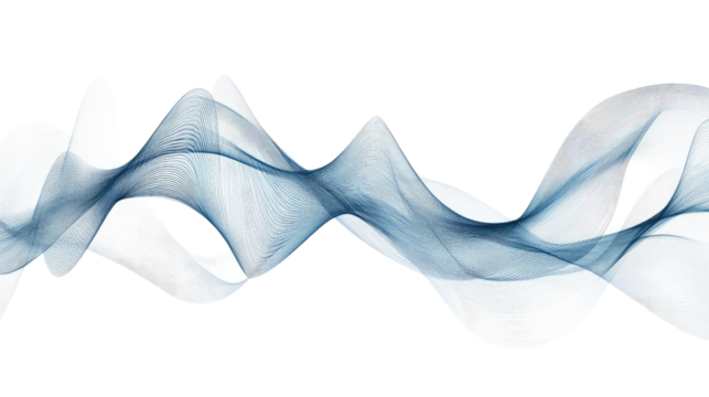 Multicolored waveform on a transparent background
