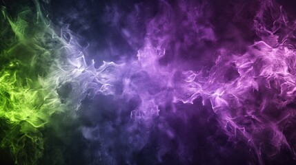Naklejka premium Abstract Purple and Green Smoke Background.
