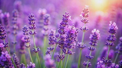 Obraz premium Close up of beautiful lavender flowers , lavender, purple, fragrant, blooming, garden, nature, close-up, petals, herb