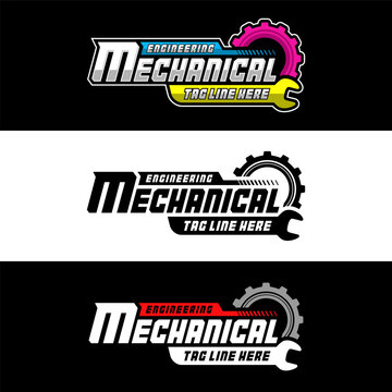 Mechanical engineering illustration design collection