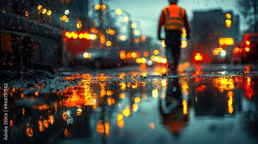 Poster Rainy Night in the City