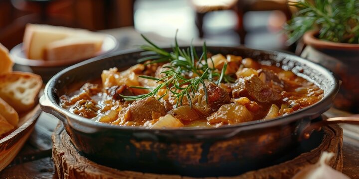 Catalan Butifarra with Mongetes Traditional Dish of Catalonia Spain
