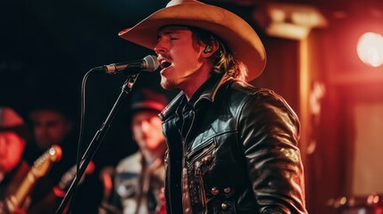 Country Music Singer on Stage