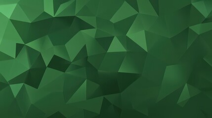 Obraz premium A vibrant green background features a striking geometric pattern of triangles and squares, perfect for modern designs.
