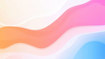 Bright and soft pastel gradients blend with dynamic shapes, creating an abstract background bursting with playful energy.