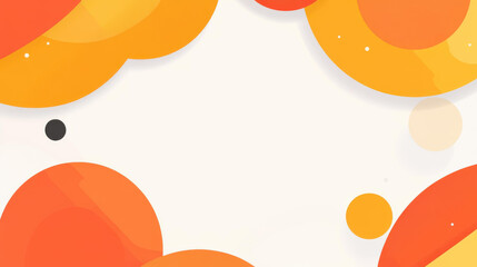 A vibrant orange gradient background features stylish circular lines, creating a unique decorative design in modern flat illustration.